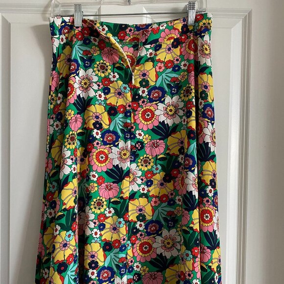 ONE BY ONE SUMMER 2pc Top/skirt Floral Tie-front Short Sleeve A-line Skirt - Picture 6 of 7